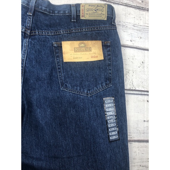 Red Head Jeans 40 x 30 Boot Cut  Bass Pro Shop NEW Blue Denim Mens - Picture 13 of 15